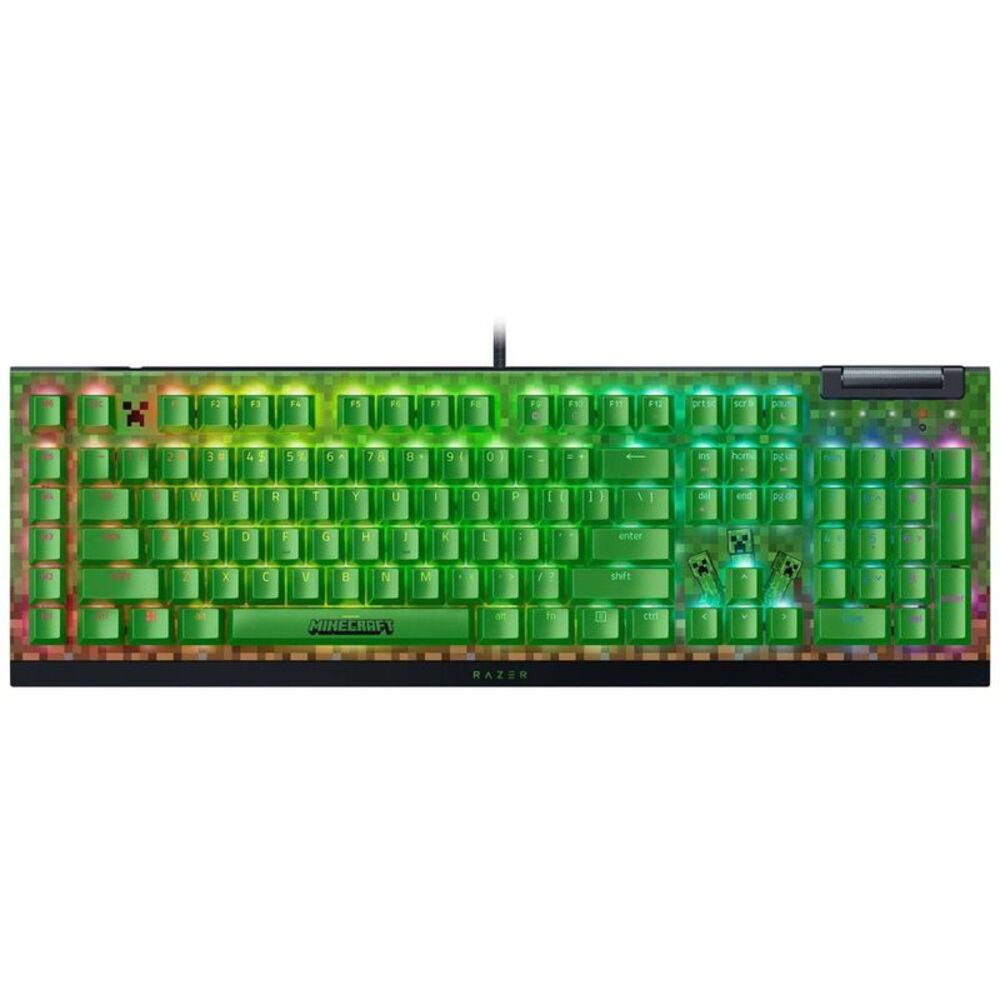 Razer BlackWidowV4 X Gaming Keyboard Green Switch - Minecraft Edition